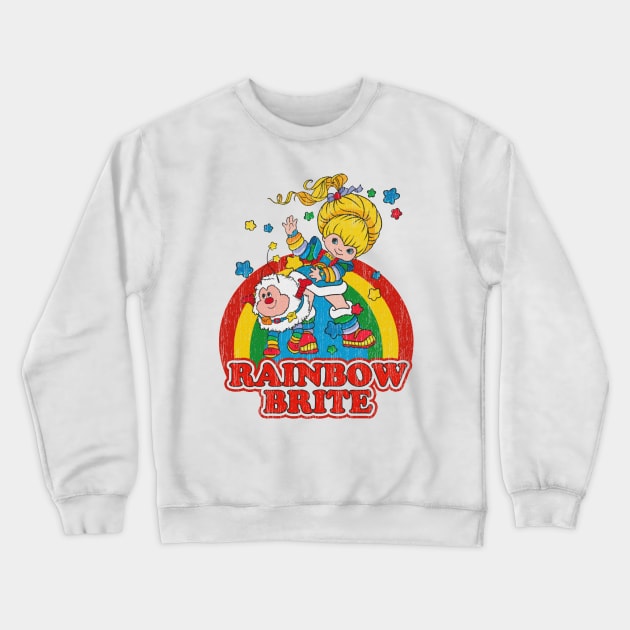 Rainbow Brite // Vintage Colorful Design Crewneck Sweatshirt by Ilustra Zee Art